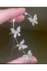 Kelebek Klipsli Kulak Kelepçe Küpe