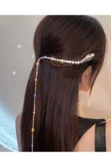 Yılan Desenli Zirkon Saç Tokası