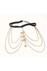 Gümüş Kaplama Kelebek Detaylı, Katmanlı bacak Zinciri