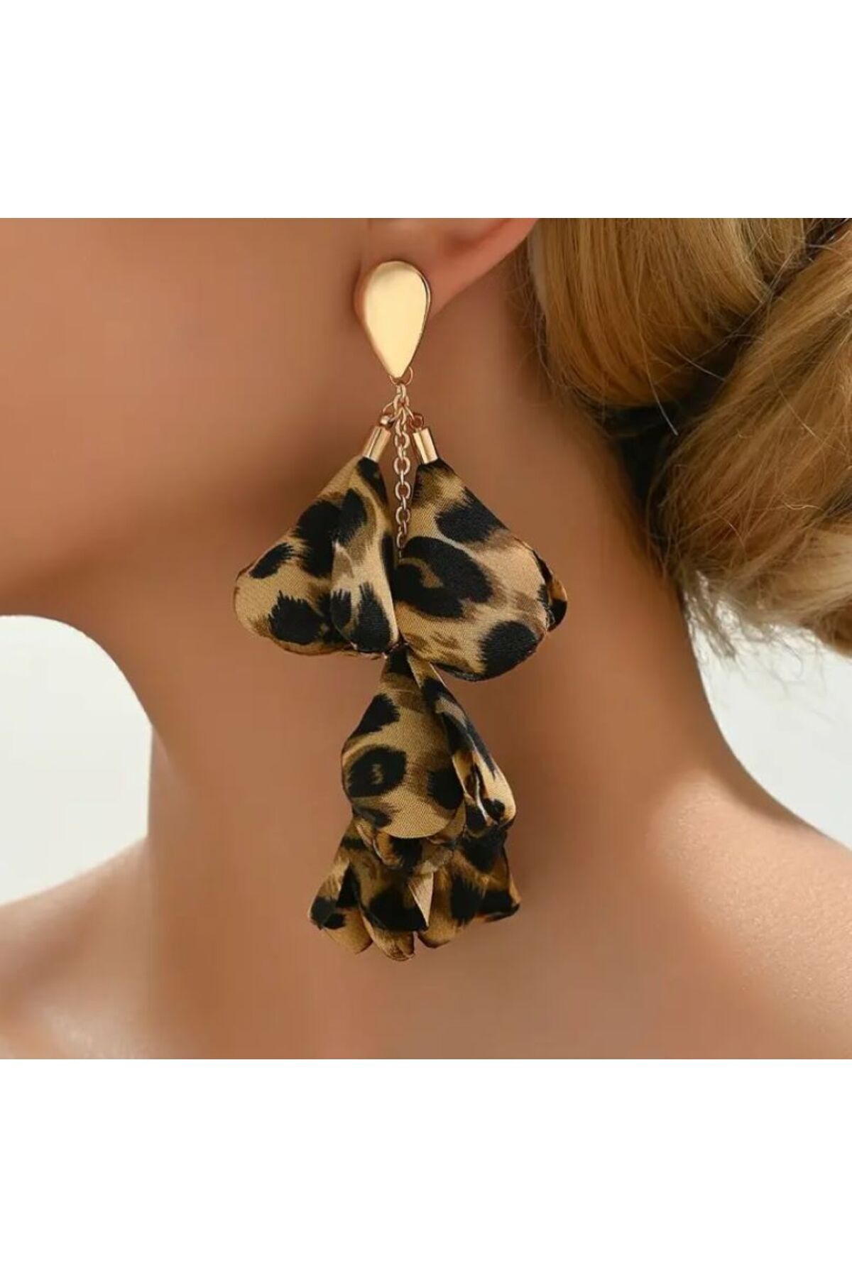 Leopar Sarkıt Küpe