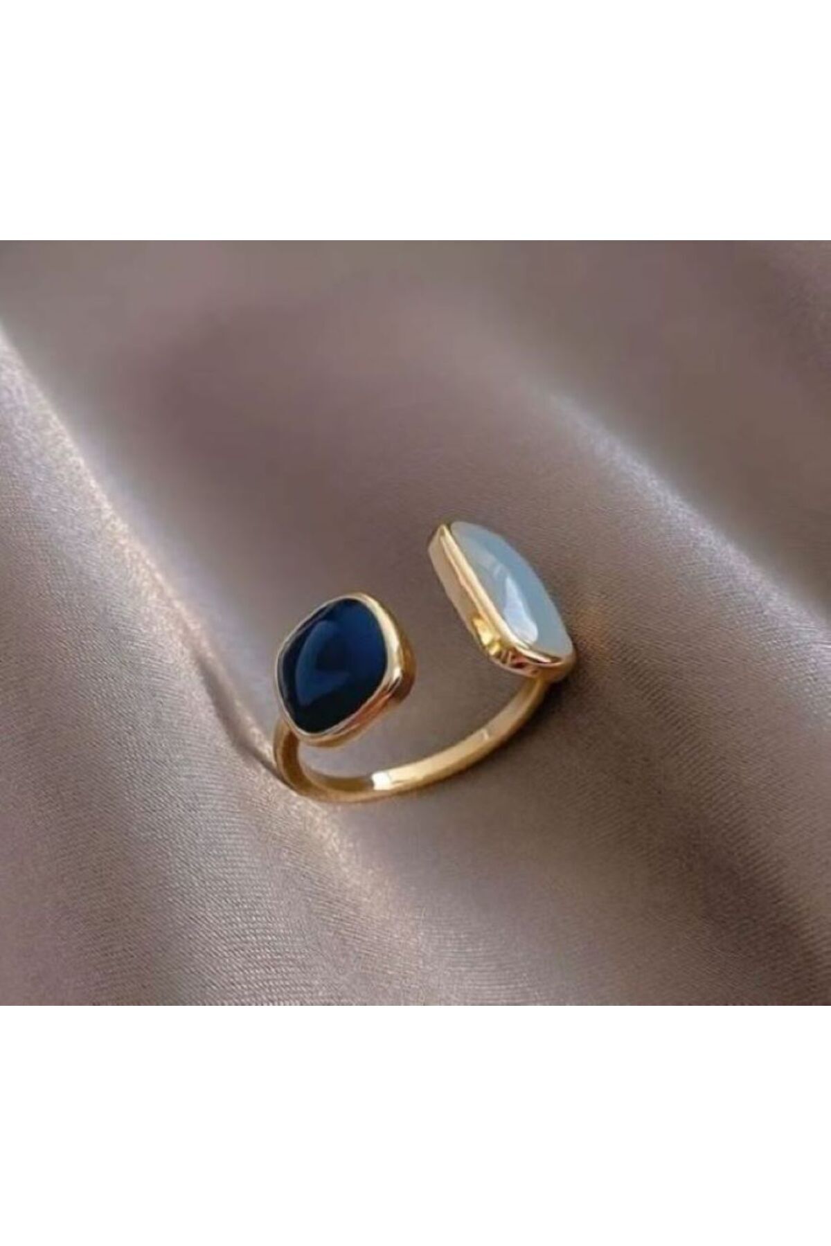 18 Ayar altın kaplama Mavi Gold Yüzük