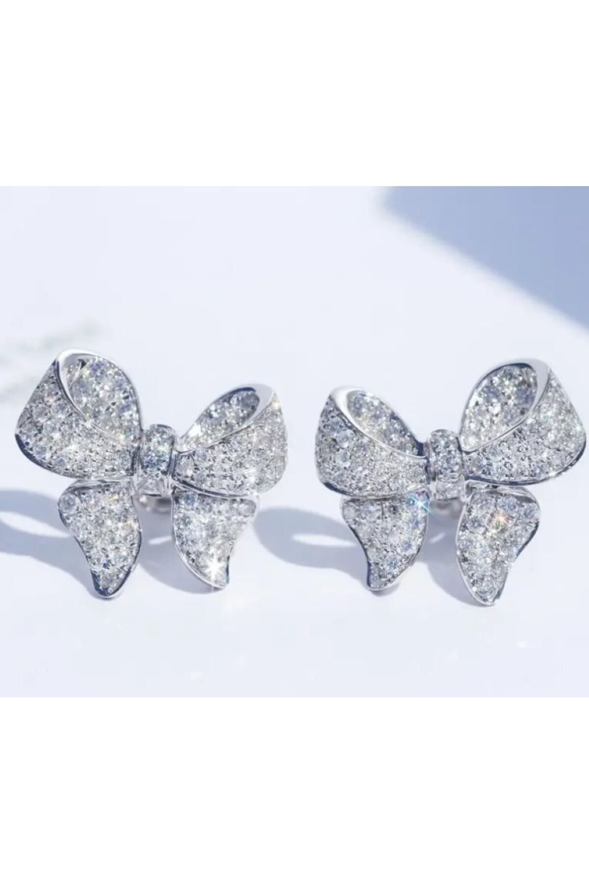 Gümüş Kaplama Zirkon Taşlı Kurdale Küpe