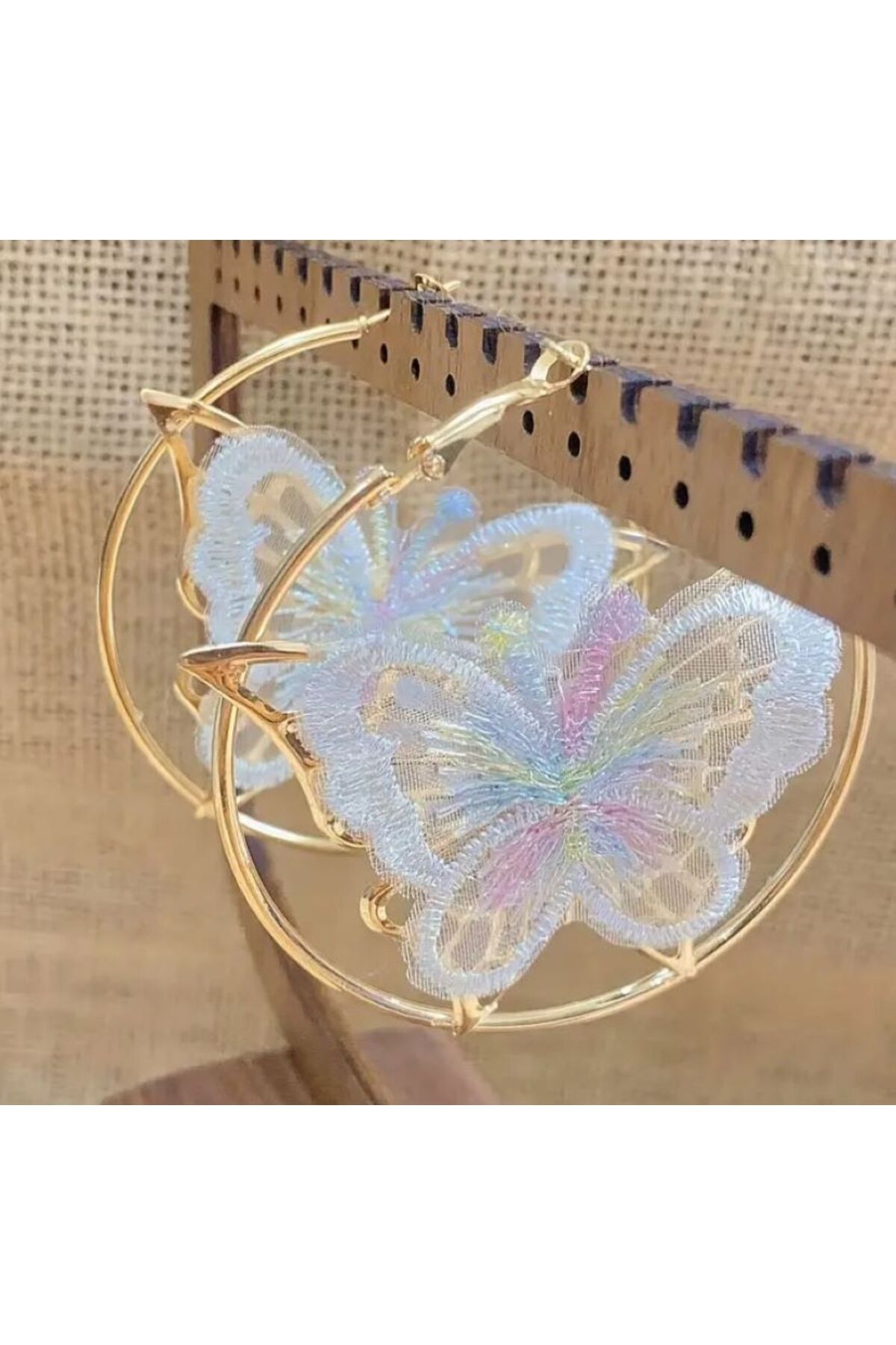 Boho Gold Kelebek Küpe kulak iğnesi malzemesi Paslanmaz çelik