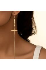 14K Altın Kaplama Retro Sarkıt Küpe