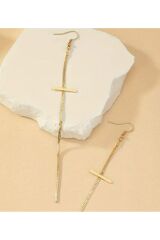 14K Altın Kaplama Retro Sarkıt Küpe