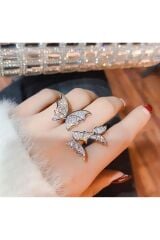 Yapay Elmas Kelebek Yüzük