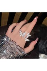 Yapay Elmas Kelebek Yüzük