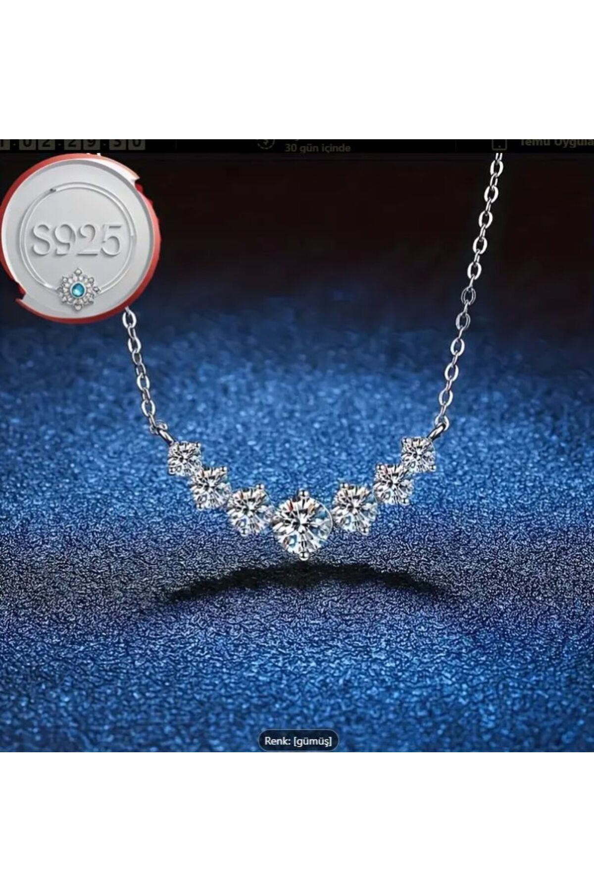 925 Ayar Gümüş Zirkon Prenses Kolye