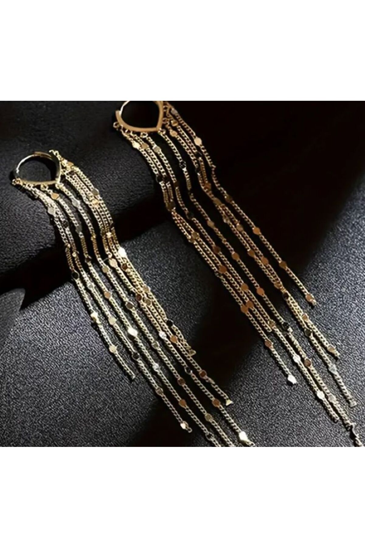 14K Altın Kaplama Vintage Esintili Damla Küpeler