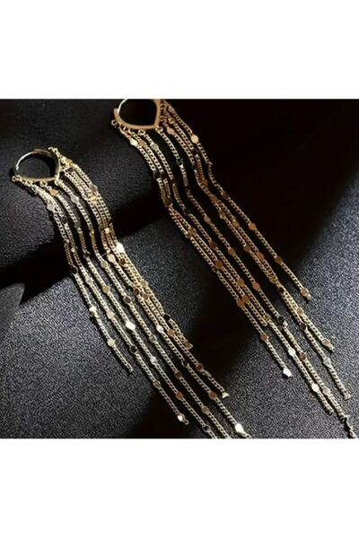 14K Altın Kaplama Vintage Esintili Damla Küpeler