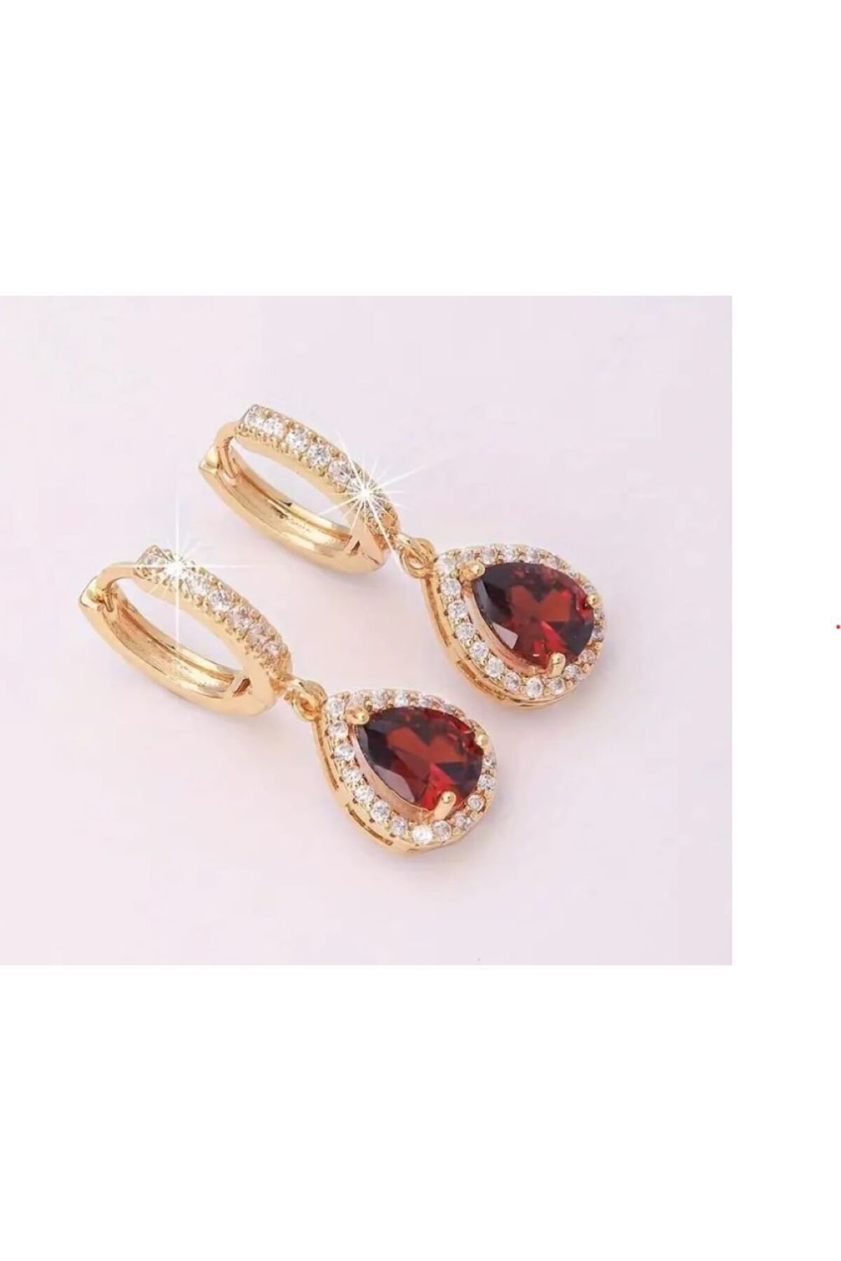 18 Ayar Altın Kaplama Zirkon Zarif Küpe