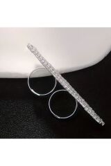 Ayarlanabilir Geometrik Çift Parmak Yüzük