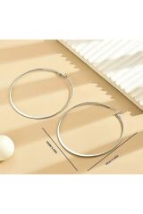 Büyük Gold Halka Küpeler-Kulak İğnesi Paslanmaz Çelik