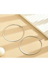 Büyük Gold Halka Küpeler-Kulak İğnesi Paslanmaz Çelik