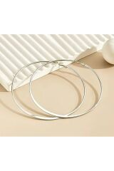 Büyük Gold Halka Küpeler-Kulak İğnesi Paslanmaz Çelik