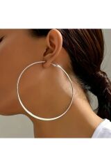 Büyük Gold Halka Küpeler-Kulak İğnesi Paslanmaz Çelik