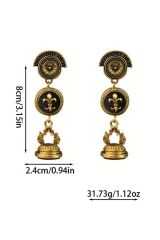 Vintage Dangle Küpe-Kulak İğnesi 925 Ayar Gümüş