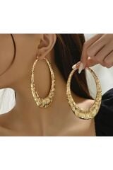 14K Altın Kaplama Boho Esintili Halka Küpe