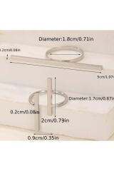 Geometrik Şık İkili Yüzük