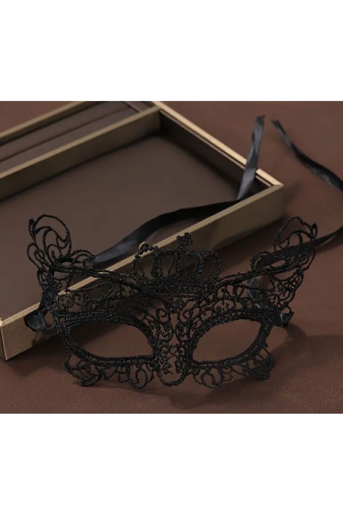 Siyah Asil Dantel Maske (Maskeli Balo)