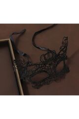 Siyah Asil Dantel Maske (Maskeli Balo)