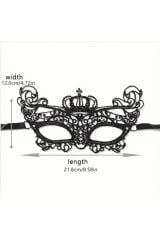 Siyah Asil Dantel Maske (Maskeli Balo)