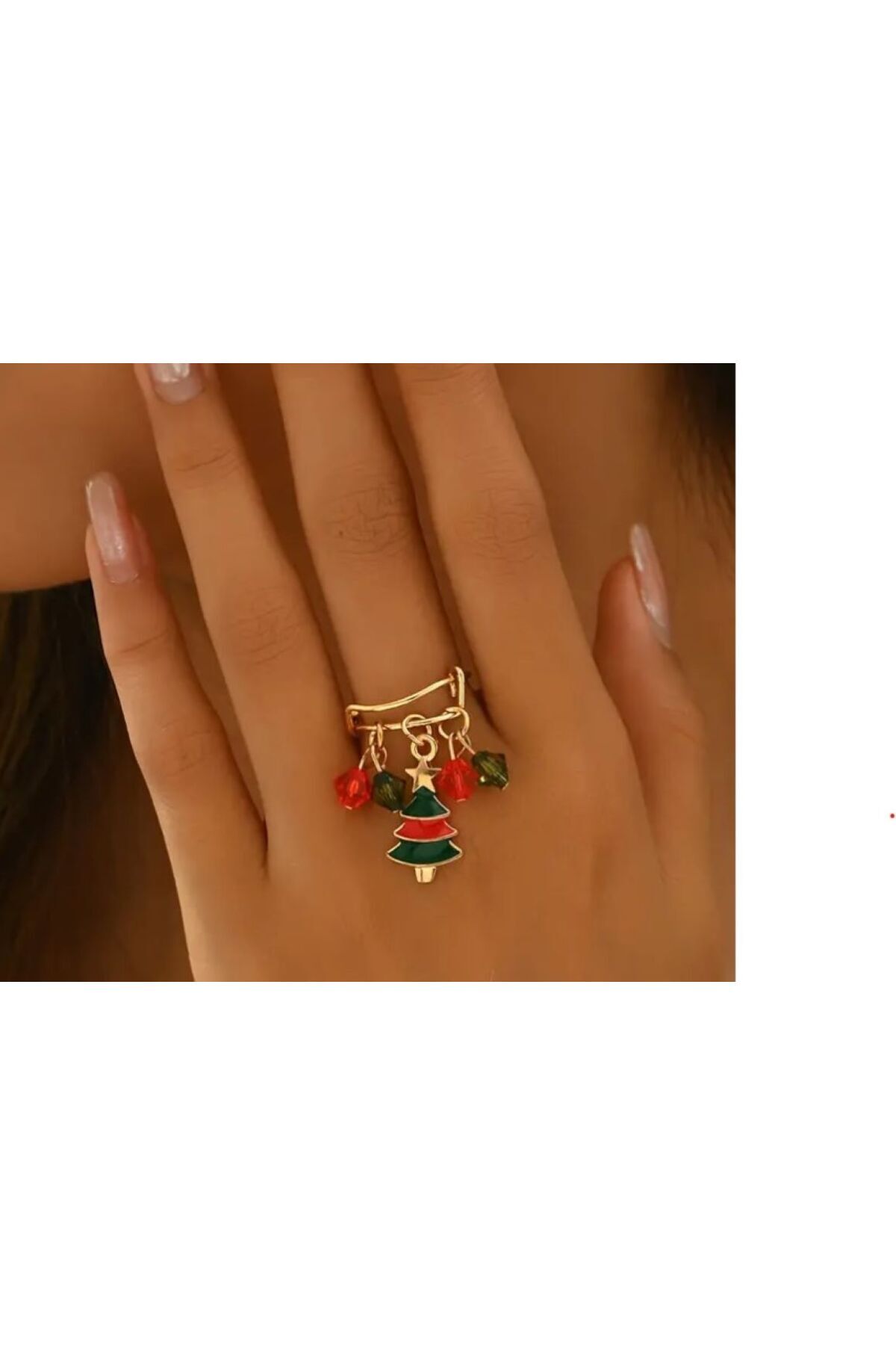 Sevimli Ayarlanabilir Noel Ağacı Yüzük