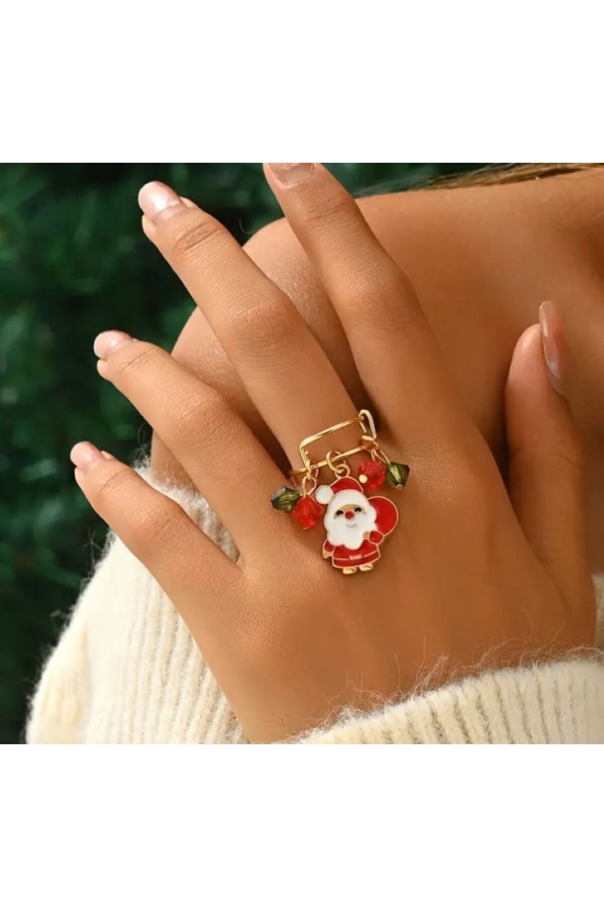 Sevimli Ayarlanabilir Noel Baba Yüzüğü