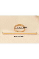 Geometrik Tek Çizgi Ayarlanabilir Gold Yüzük