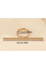 Geometrik Tek Çizgi Ayarlanabilir Gold Yüzük