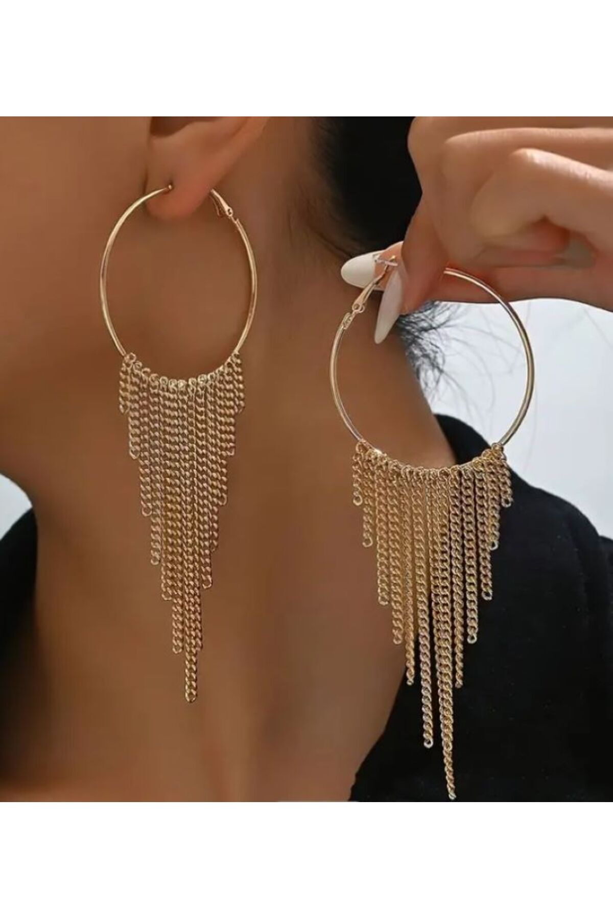 Bohem Halka Sarkıt Küpe