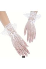 File Eldiven nefes alan, Zarif, Dantel ve Kurdele Detaylı