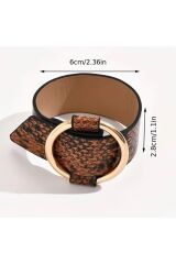 Ayarlanabilir Geometrik Yılan Derisi Vegan Bileklik