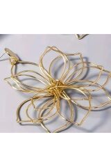 Çiçek desenli Büyük Gold Küpe