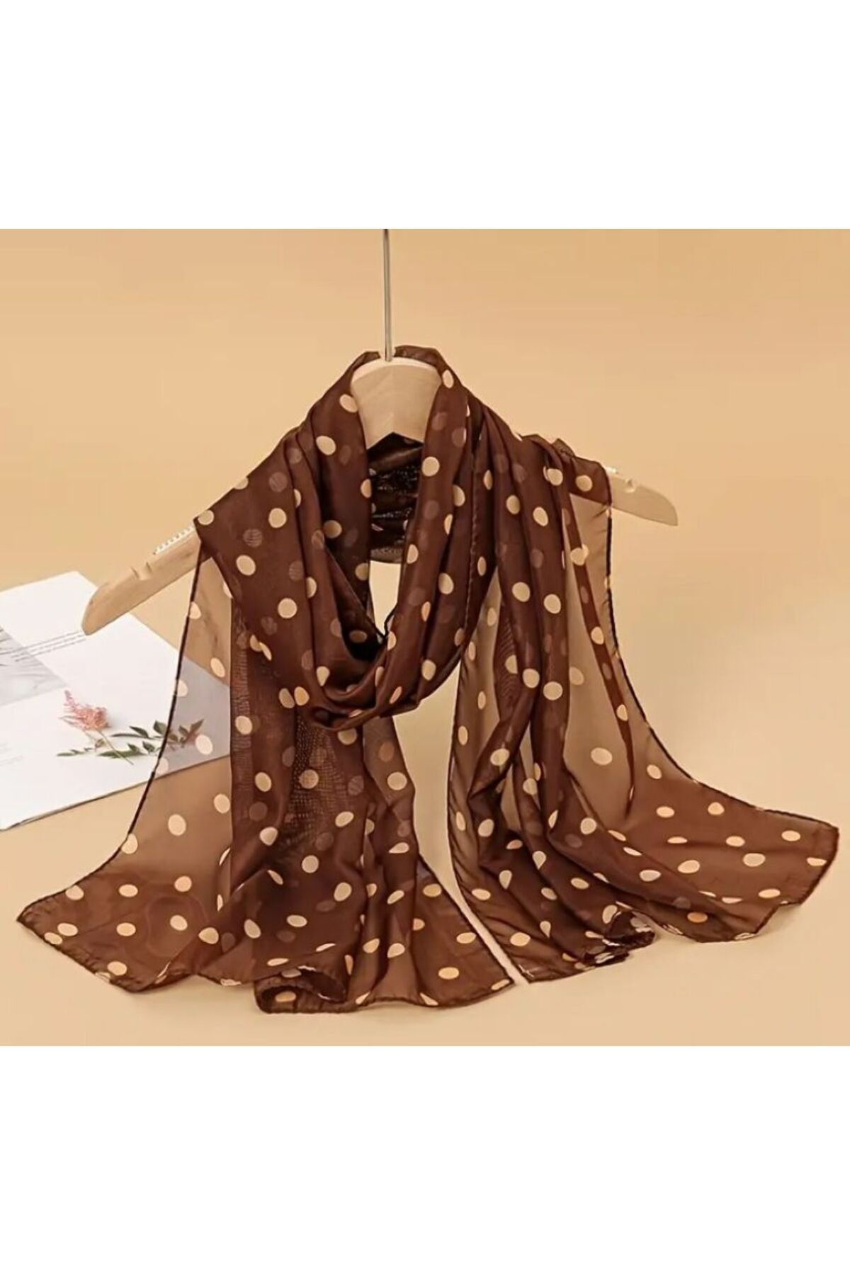 Bohem Şık, Puantiyeli, Güneş, Rüzgar Geçirmez, Çift Taraf Baskılı, Ithal Şal Eşarp 50x150