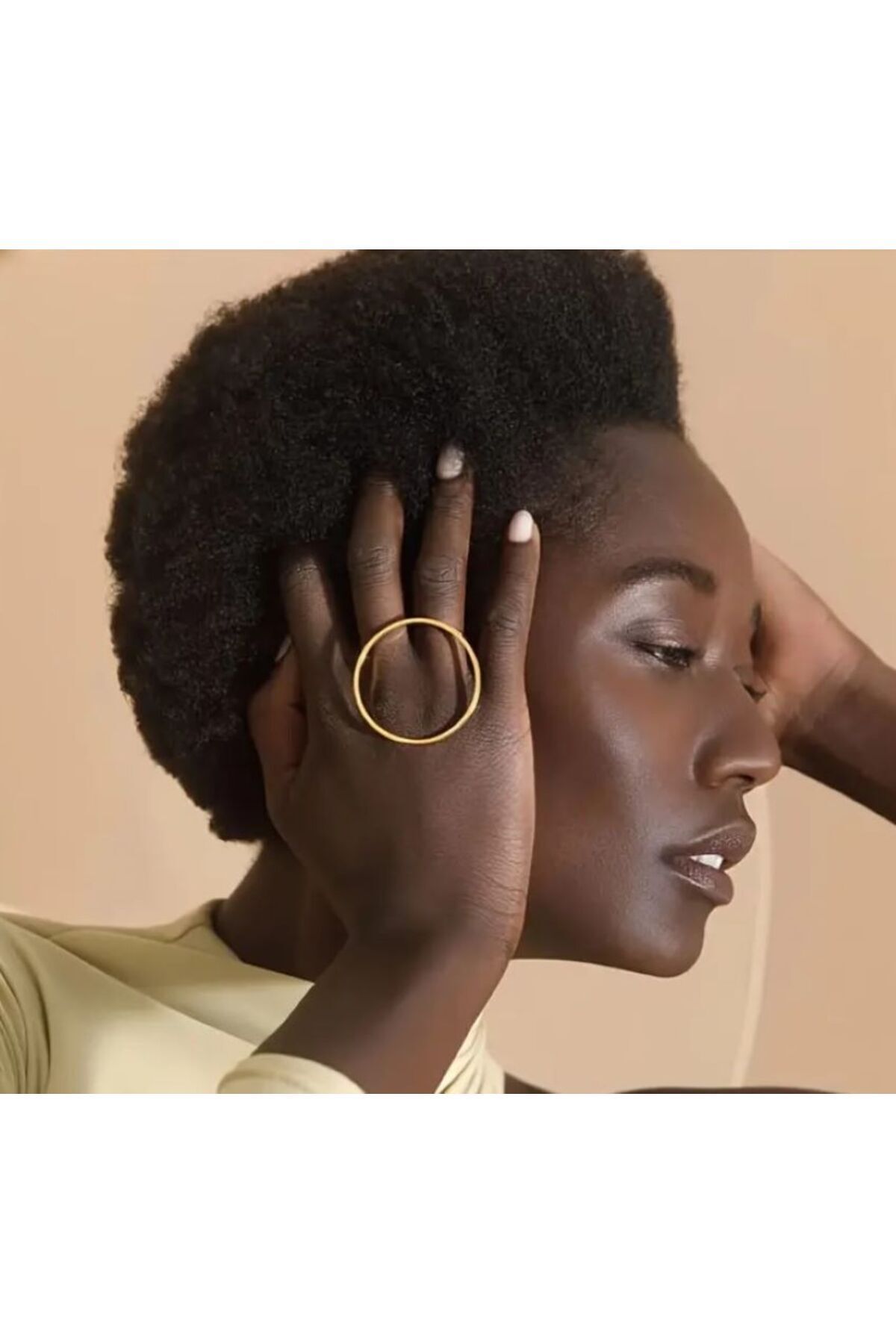 Şık retro Geometrik Yuvarlak Yüzük