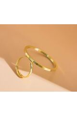 Şık retro Geometrik Yuvarlak Yüzük