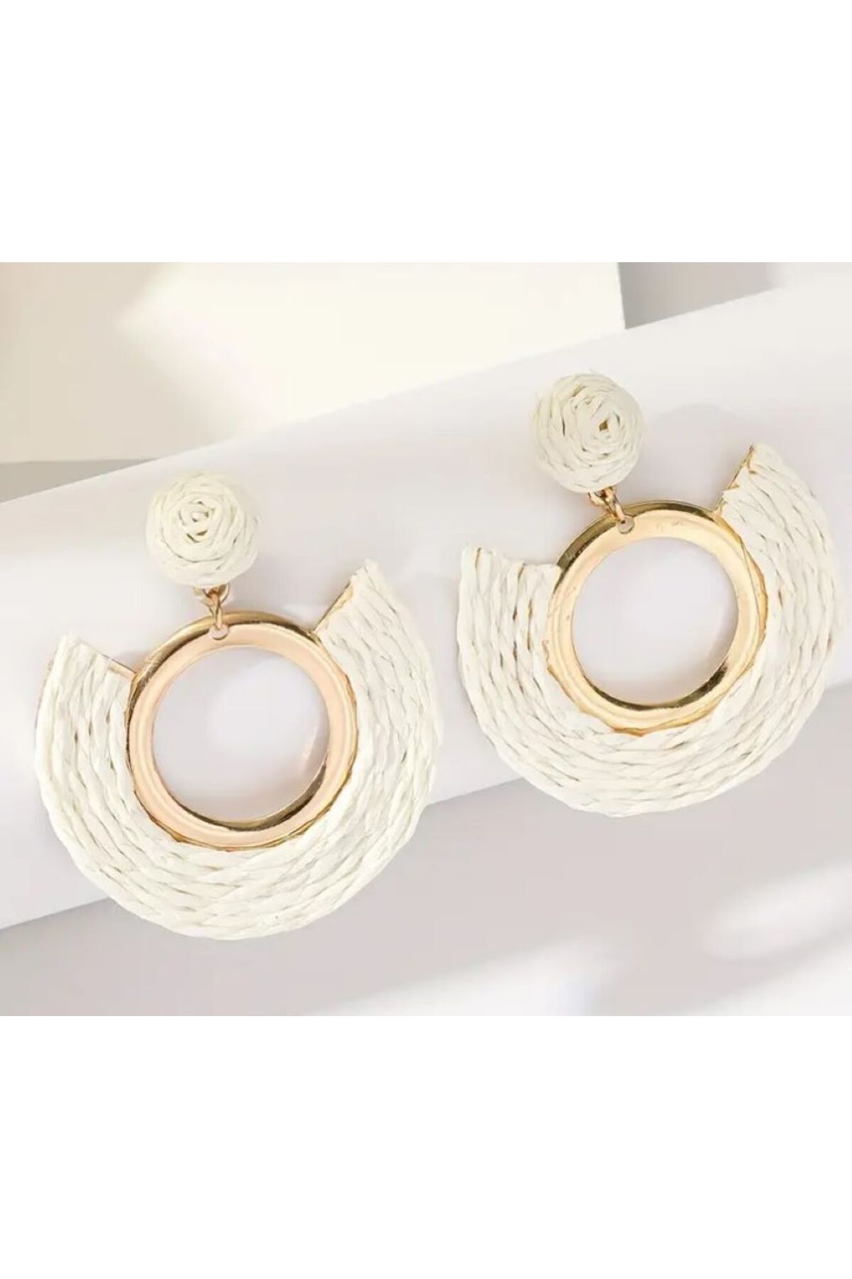 Bohem Hasır Küpe, Kulak İğnesi Paslanmaz Çelik, Günlük, Plaj partisi, Yaz akşamları