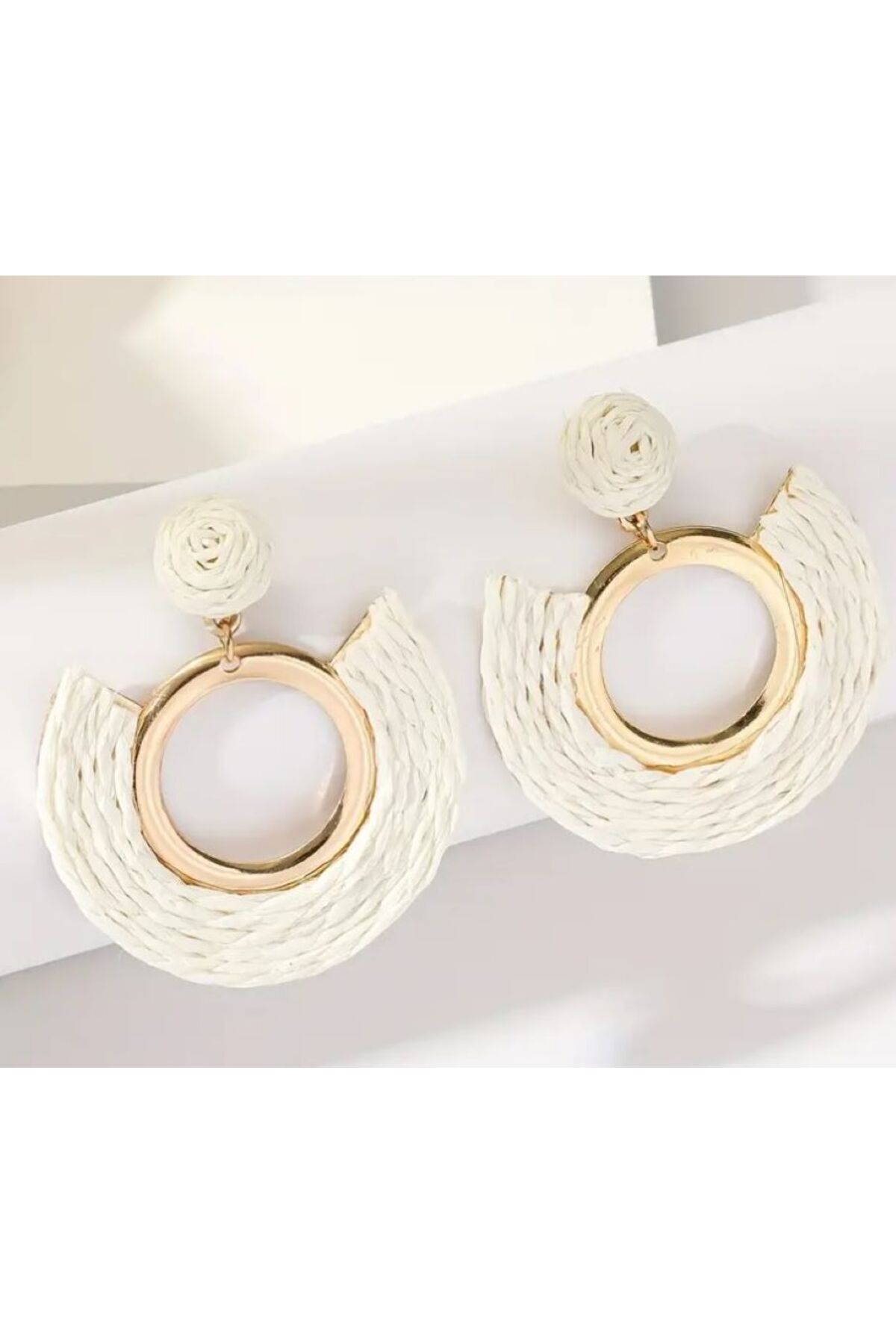 Bohem Hasır Küpe, Kulak İğnesi Paslanmaz Çelik, Günlük, Plaj partisi, Yaz akşamları