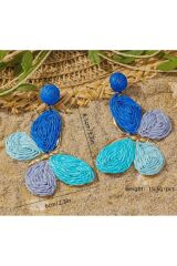 Mavi Kelebek Küpe, kulak iğnesi paslanmaz çelik