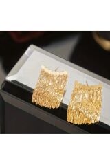 Işıltılı Zarif Gold küpe