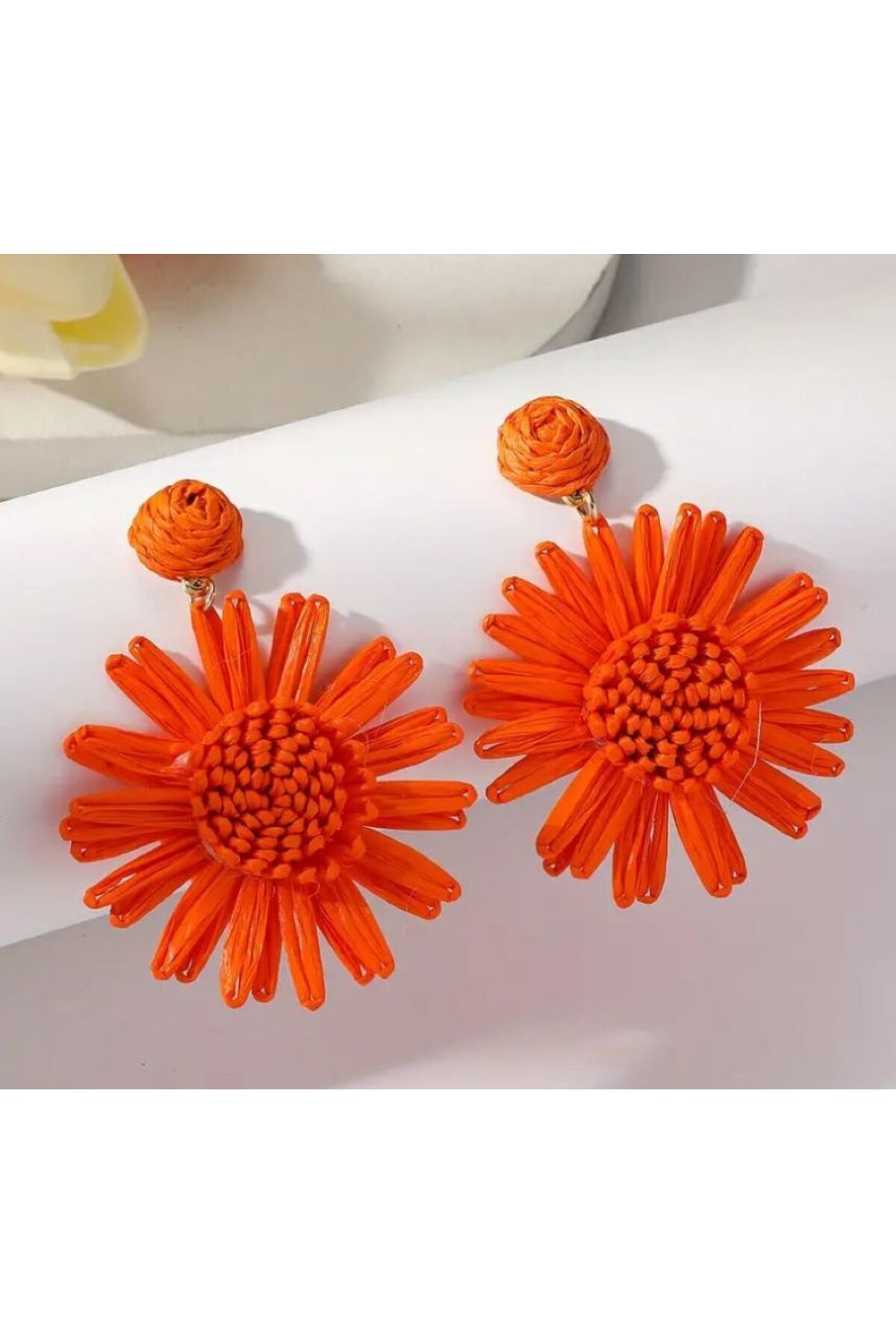 Boho Chic Papatya Küpeler, Kulak Iğnesi Paslanmaz Çelik, Günlük, Plaj Partisi, Yaz Akşamları