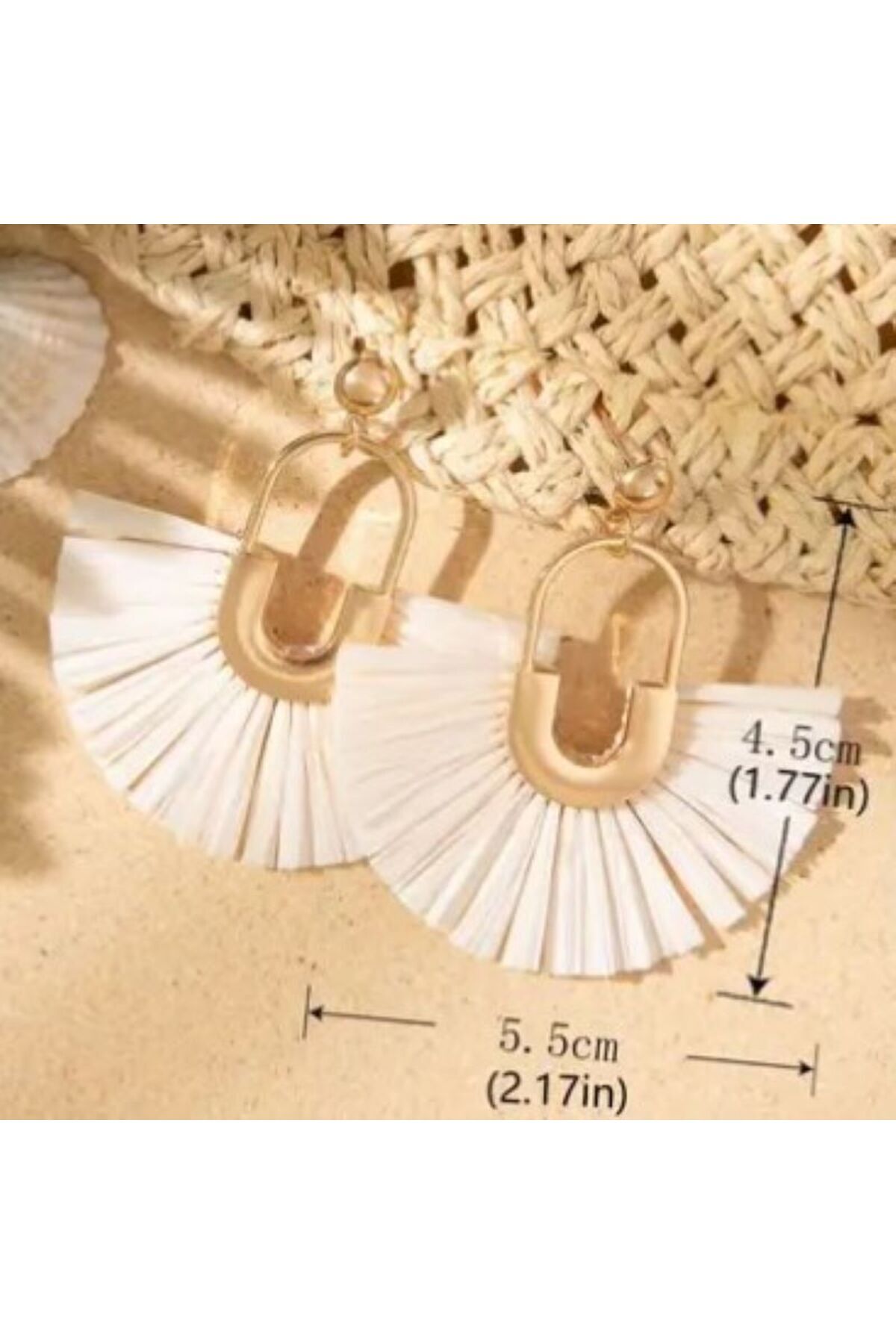 Boho Chic, Rafia, Kulak İğnesi Paslanmaz Çelik, Günlük, Plaj partisi, Yaz akşamları