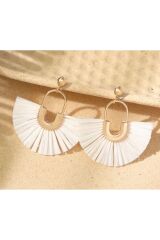 Boho Chic, Rafia, Kulak İğnesi Paslanmaz Çelik, Günlük, Plaj partisi, Yaz akşamları