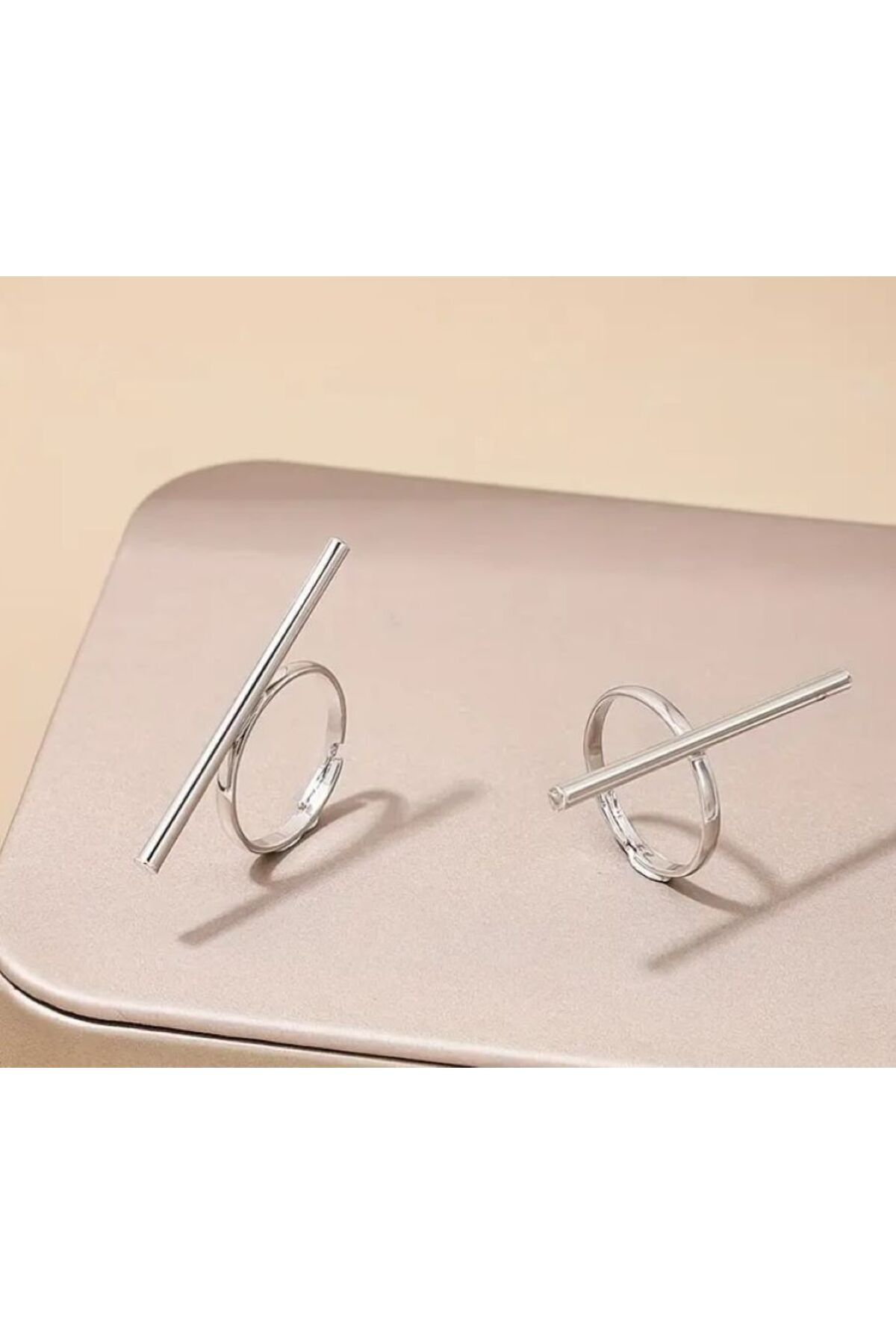 Geometrik Çizgi Yüzük Seti