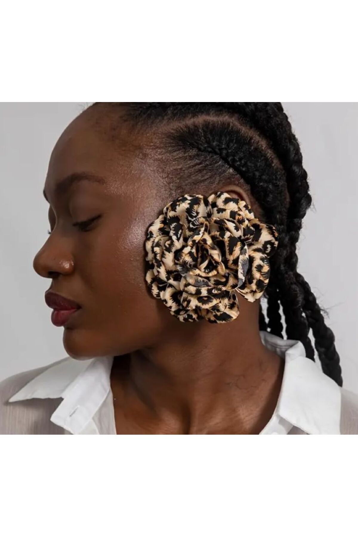 Abartı Leopar Küpe