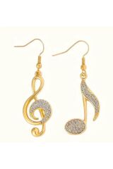 Y2K Müzik Temalı Küpe, Kulak İğnesi  Paslanmaz Çelik