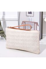 Sade, Mini, Düz  Hasır Renk El Çantası, Clutch