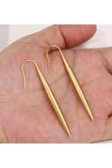 18 Ayar Altın Kaplama, Paslanmaz Çelik Silindir Küpe