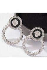 Aslan Başlı Damla Küpeler, Kulak İğnesi Paslanmaz Çelik